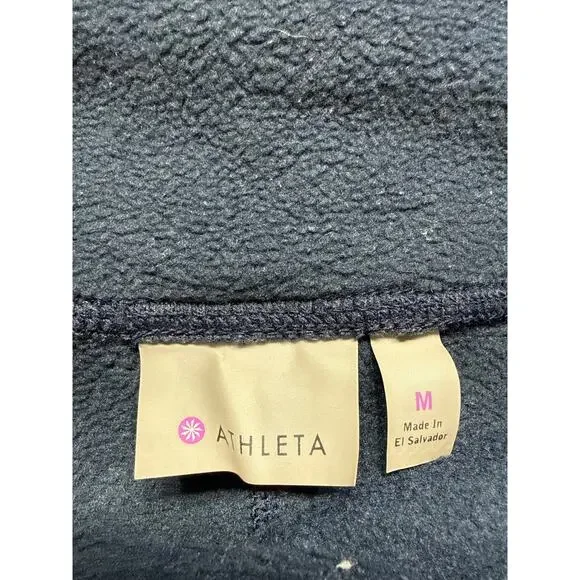 Athleta Polartech Fleece Leggings Navy/Pink Size M *EUC - Picture 8 of 10